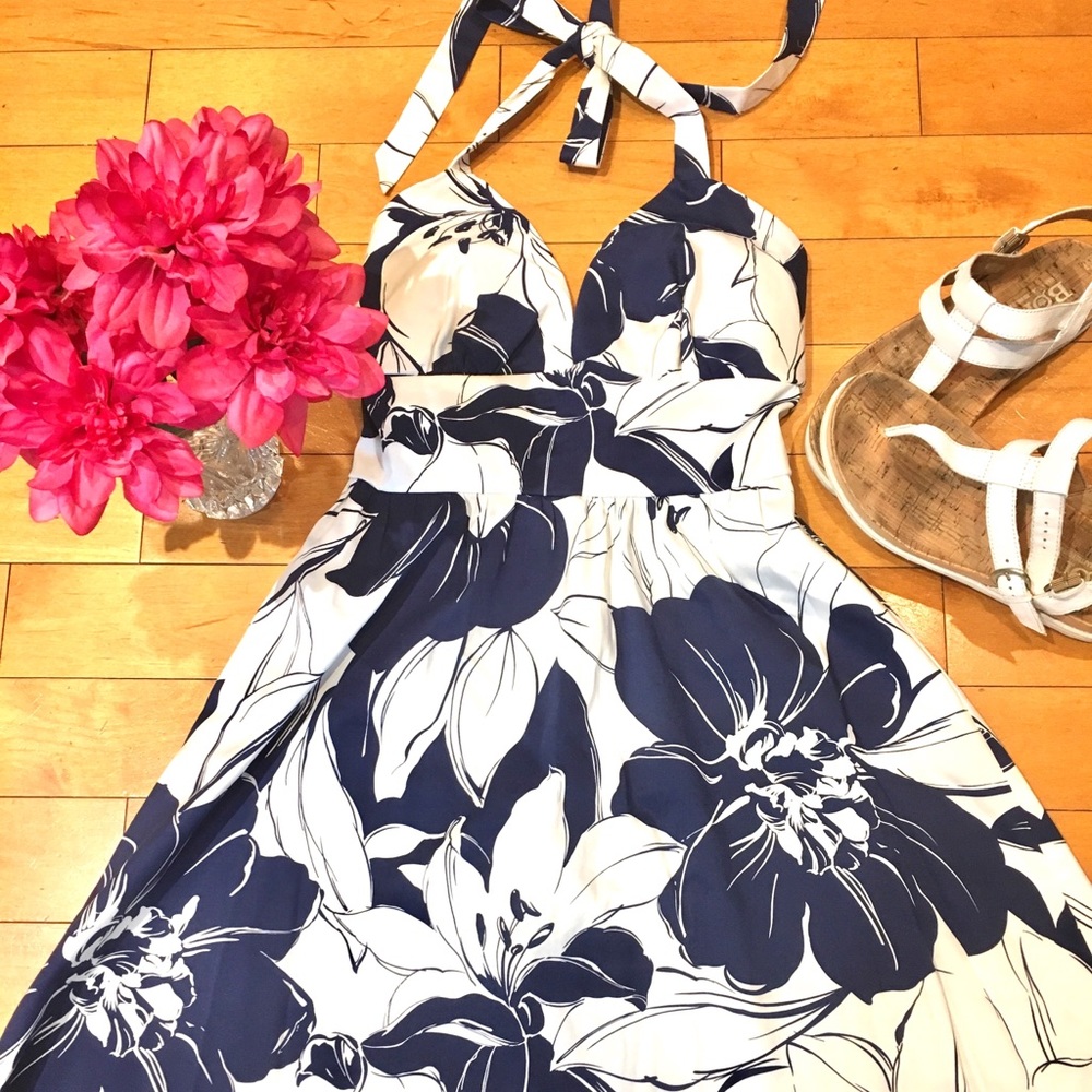 Floral halter dress